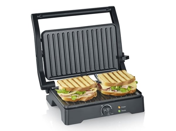 Severin KG 2391 Multigrill XL, Sort, Plast, Rektangulær, Rotasjon, Rist, Keramisk