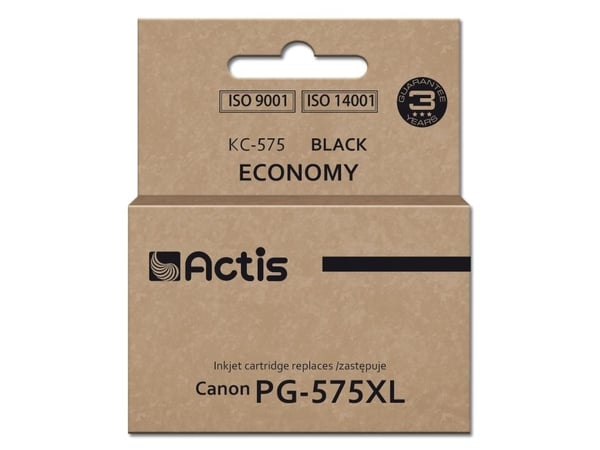 Actis KC-575, Standard utskriftsproduksjon, Sort, Pigmentbasert blekk, 16,5 ml, 1 stykker, Enkeltpakke