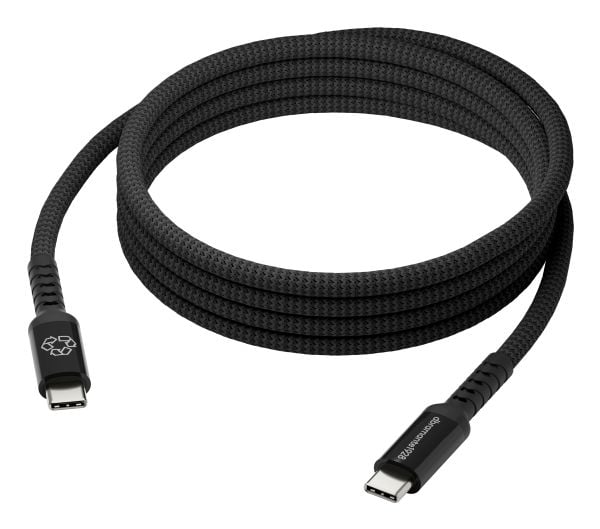 dbramante1928 re-charge it - USB-kabel - USB-C (hann) til USB-C (hann) - 2 m - braided, opp til 100W ladekraft - svart
