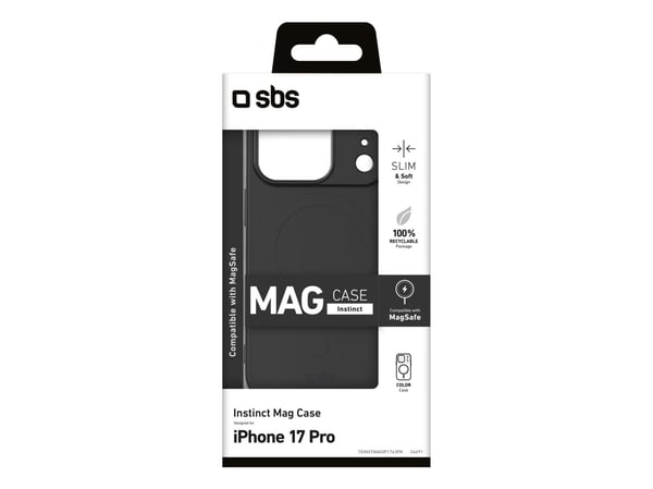 SBS TEINSTMAGIP1763PK, Etui, Apple, iPhone 17 Pro, 15,9 cm (6.28"), Svart