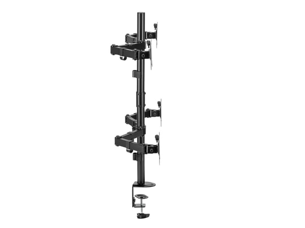 DELTACO - Monteringssett (skrivebordsmontering) - for flatpanel - kvadrat, tilt, svinge, rotere, 9 kg - svart - skjermstørrelse: 13"-32"