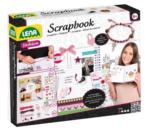 Lena 42331, Utklippsbok for barn, 8 år, Flerfarget