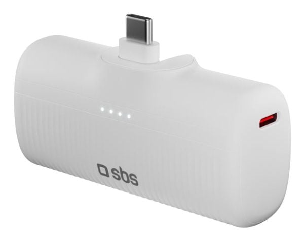 SBS TEBB5000PLUGWGRS, 5000 mAh, Hvit