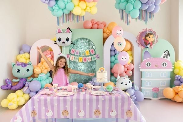 PartyDeco FB322, Ilmapallo, Kalvo, Monivärinen, Kuva, Eläin, Tyttö