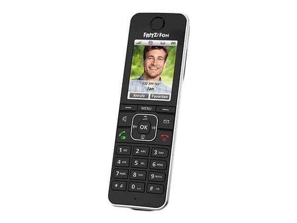 Fon C6, DECT-puhelin, Johdoton puhelin, Kaiutinpuhelin, 300 entries, Soittajan tunnistus, Musta