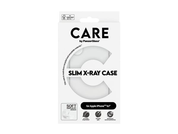 PanzerGlass CARE™ by ® X-Ray Case iPhone 16, Suojus, Apple, Apple - iPhone 16, Läpinäkyvä