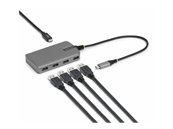 Startech - Hub - 4 x USB 3.2 Gen 1 + 1 x USB-C + 1 x USB-C 3.2 Gen 1 - stasjonær