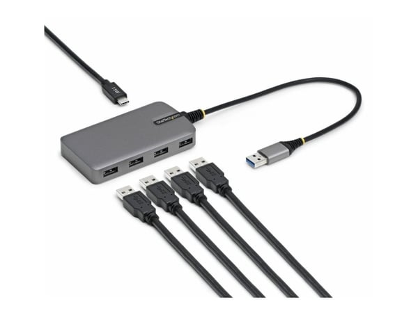 Startech - Hub - 4 x USB 3.2 Gen 1 + 1 x USB-C + 1 x USB-A 3.2 Gen 1 - stasjonær
