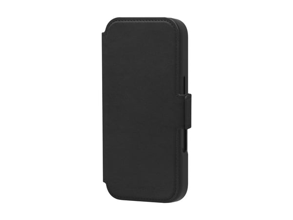 dbramante1928 Lynge - Flipomslag til mobiltelefon - MagSafe-kompatibilitet - fuldnarvet læder - sort - for Apple iPhone 17