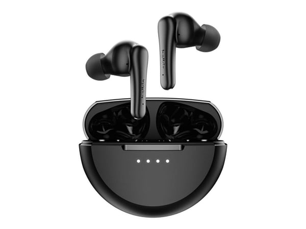 Belkin SoundForm Rhythm - True wireless-hodetelefoner med mikrofon - i øret - Bluetooth - aktiv støydemping - svart