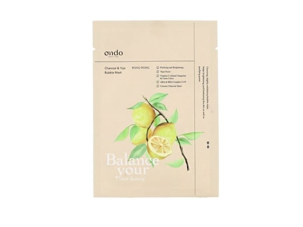 Ondo Charcoal & Yuja Bubble Mask 25g