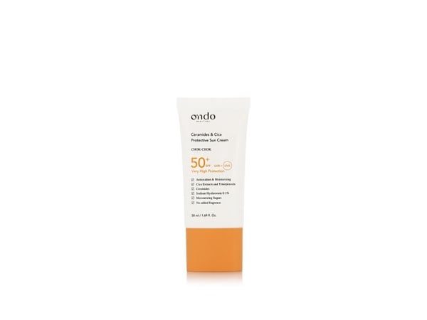 Ondo Beauty 36.5 CHOK-CHOK Ceramider & Cica beskyttende solkrem SPF 50+ 50 ml