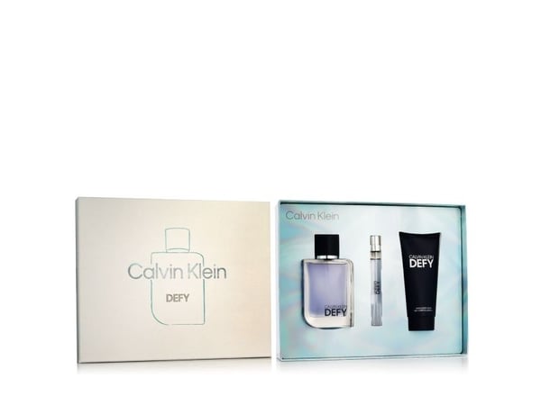 Calvin Klein Defy EDT 100 ml + EDT MINI 10 ml + SG 100 ml (mann)