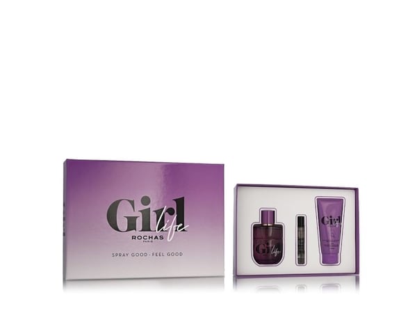 Rochas Girl Life EDP 75 ml + EDP MINI 7.5 ml + Body Balm 100 ml (dame)