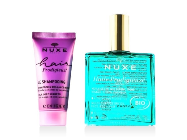Nuxe Prodigieux Néroli multi-purpose tørr olje + high shine sjampo 100 ml + 30 ml