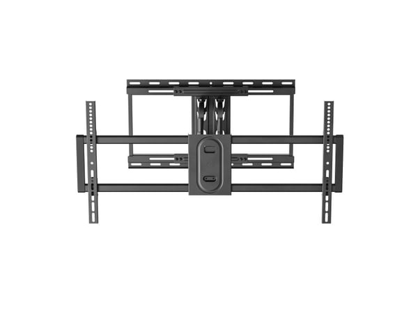 DELTACO Office - Monteringssett (veggmontering) - for flatpanel - tungduty fullbevegelse 3-veis, 80 kg - svart - skjermstørrelse: 43"-100"
