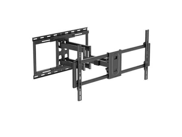 DELTACO Office - Monteringssett (veggmontering) - for flatpanel - tungduty fullbevegelse 3-veis, 80 kg - svart - skjermstørrelse: 43"-100"