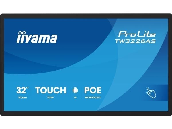 iiyama ProLite TW3226AS-B3P - Android PC - berøringspanel-PC 1 RK3576 / inntil 2.2 GHz - RAM 4 GB - SSD - eMMC 32 GB - Mali-G52 MC3 - Gigabit Ether...