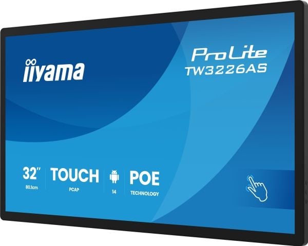 iiyama ProLite TW3226AS-B3P - Android PC - berøringspanel-PC 1 RK3576 / inntil 2.2 GHz - RAM 4 GB - SSD - eMMC 32 GB - Mali-G52 MC3 - Gigabit Ether...
