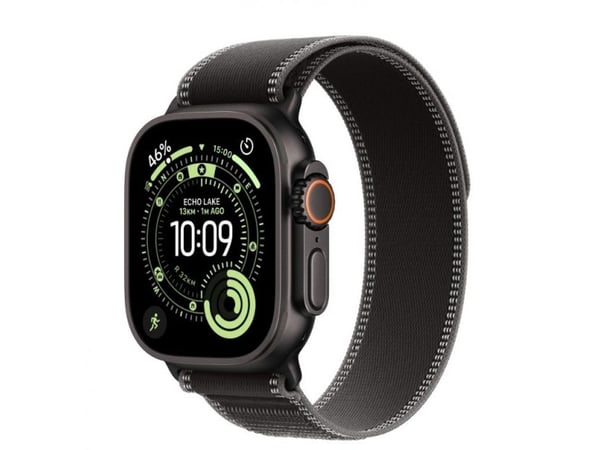Apple Watch Ultra 3 GPS + Cellular 49mm Black Titanium Case with Black/Charcoal Trail Loop - M/L