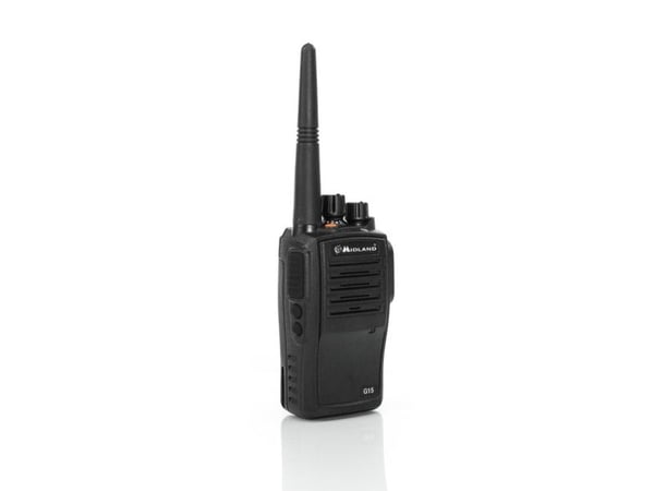Midland G15 - PMR446, 8 kanaler, 446.00625 - 446.09375 MHz, Lithium-Ion (Li-Ion), 192 g, 58 x 33 x 108 mm