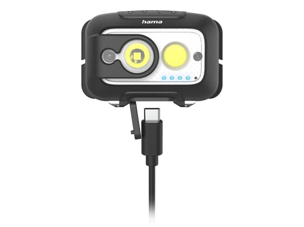 Hama HL500-C, Hodebåndslommelykt, Svart, Grå, Plast, Bevegelse sensor, IP44, LED