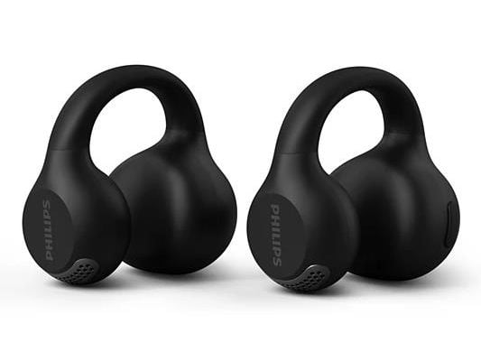 Philips TAQ2000BK - 2000 Series - True wireless-hodetelefoner med mikrofon - åpent øre - clip-on - Bluetooth - svart