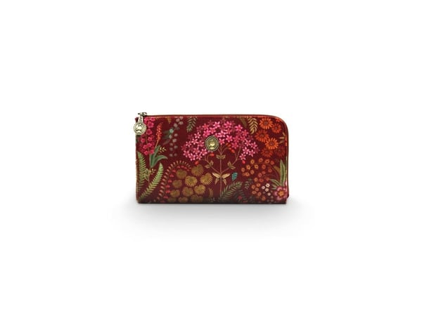 PIP Studio Cloe Cosmetic Zipper Pouch Querida Velvet Red