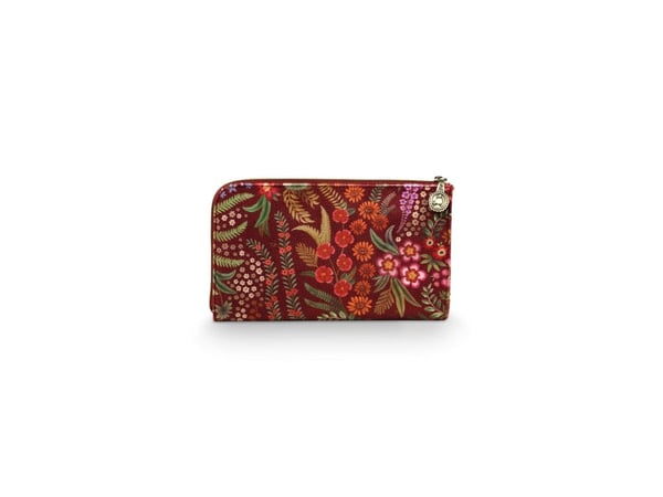 PIP Studio Cloe Cosmetic Zipper Pouch Querida Velvet Red