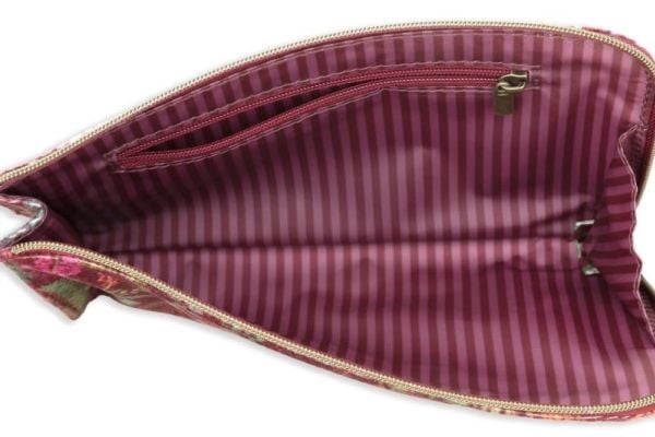 PIP Studio Cloe Cosmetic Zipper Pouch Querida Velvet Red