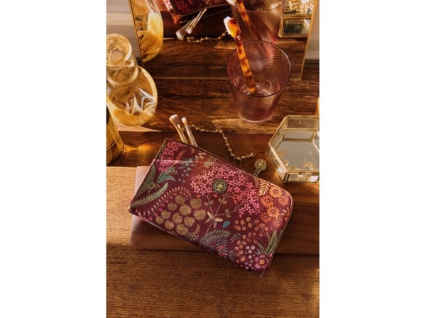 PIP Studio Cloe Cosmetic Zipper Pouch Querida Velvet Red