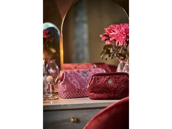 PIP Studio Small Velvet Quiltey Days Red 19x12x8.5cm
