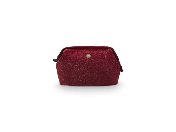 PIP Studio Large Velvet Quiltey Days Red 26x18x12cm