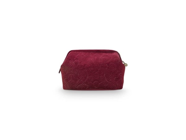 PIP Studio Large Velvet Quiltey Days Red 26x18x12cm