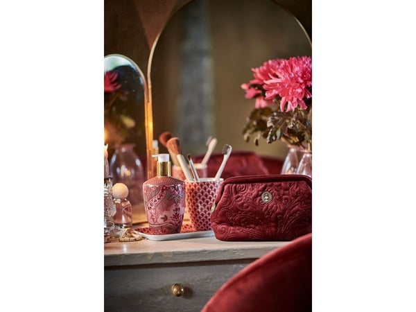PIP Studio Extra Large Velvet Quiltey Days Red 30x20.7x13.8cm