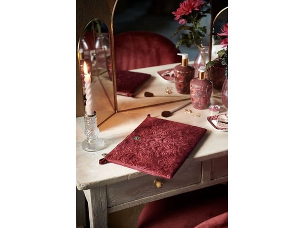 PIP Studio Cosmetic Flat Pouch Large Velvet Quiltey Days Red 30x22x1cm