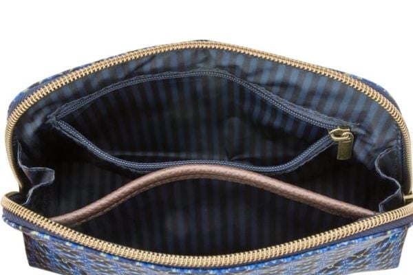 PIP Studio Coby Cosmetic Bag Triangle Small Clover Blue 19/15x12x6cm