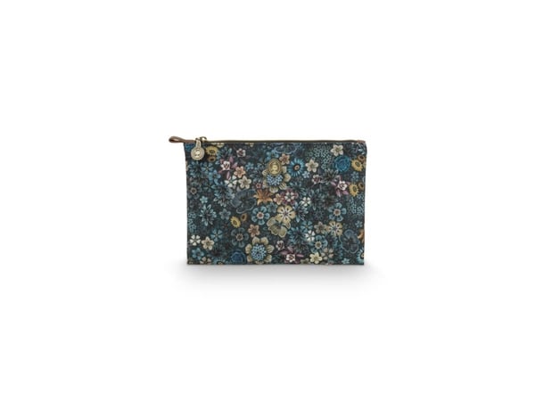 PIP Studio Charly Cosmetic Flat Pouch Medium Tutti i Fiori Blue 24x15.5x1cm