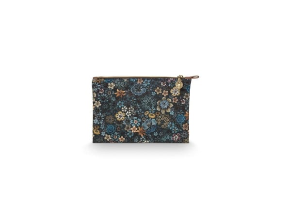 PIP Studio Charly Cosmetic Flat Pouch Medium Tutti i Fiori Blue 24x15.5x1cm