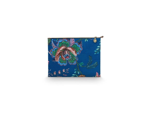 PIP Studio Charly Cosmetic Flat Pouch Large Cece Fiore Blue 30x22x1cm