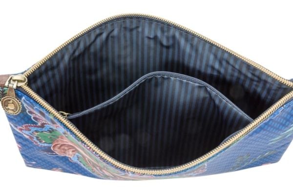 PIP Studio Charly Cosmetic Flat Pouch Large Cece Fiore Blue 30x22x1cm