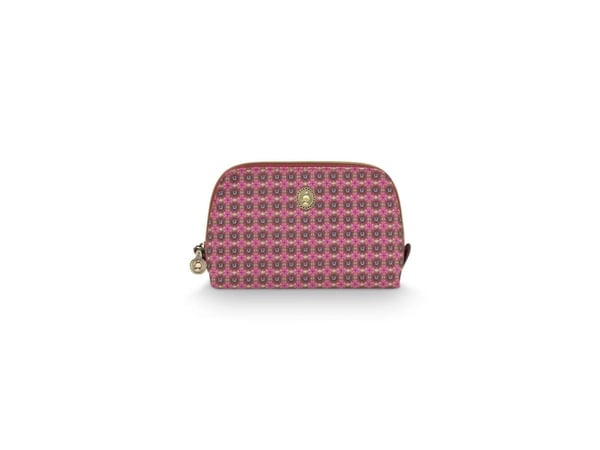 PIP Studio Coby Cosmetic Bag Triangle Small Clover Pink 19/15x12x6cm