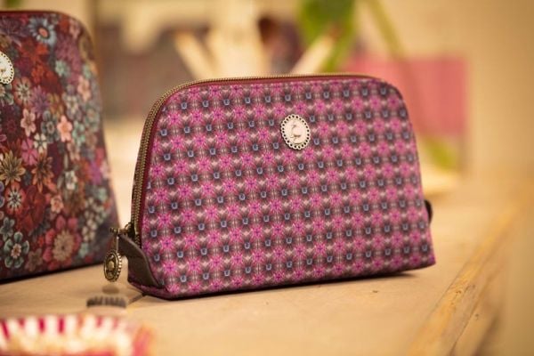 PIP Studio Coby Cosmetic Bag Triangle Small Clover Pink 19/15x12x6cm