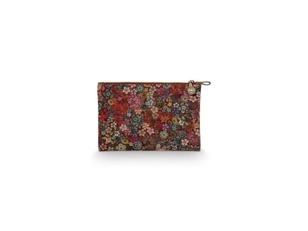 PIP Studio Charly Cosmetic Flat Pouch Medium Tutti i Fiori Pink 24x15.5x1cm