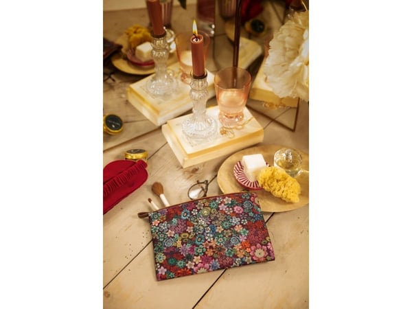 PIP Studio Charly Cosmetic Flat Pouch Medium Tutti i Fiori Pink 24x15.5x1cm
