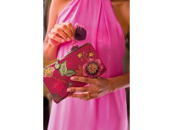 PIP Studio Charly Cosmetic Flat Pouch Large Cece Fiore Red 30x22x1cm