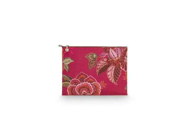 PIP Studio Charly Cosmetic Flat Pouch Large Cece Fiore Red 30x22x1cm