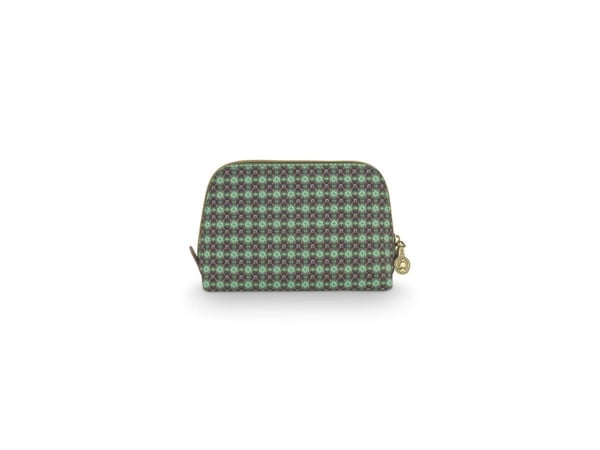 PIP Studio Coby Cosmetic Bag Triangle Small Clover Green 19/15x12x6cm