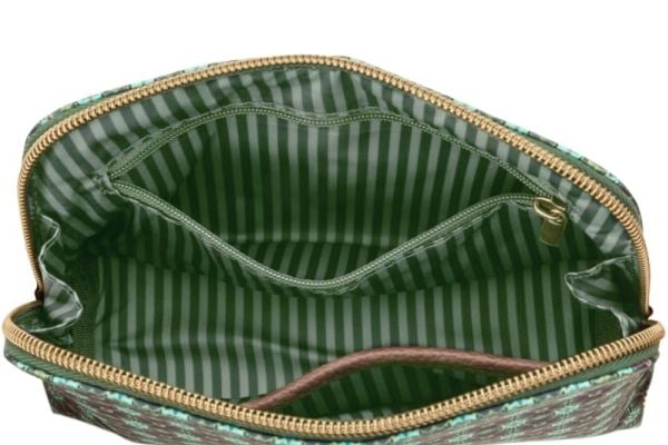 PIP Studio Coby Cosmetic Bag Triangle Small Clover Green 19/15x12x6cm