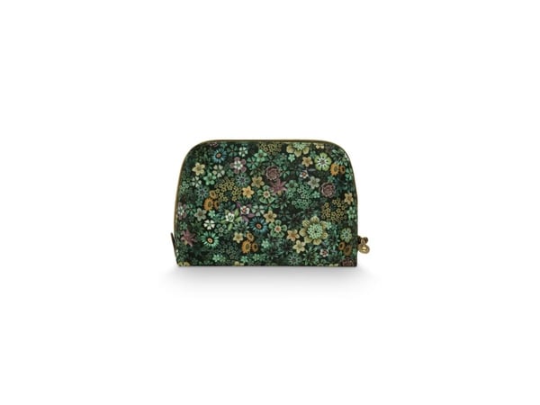 PIP Studio Coby Cosmetic Bag Triangle Medium Tutti i Fiori Green 24/17x16.5x8cm